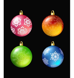 Christmas colored balls vector image