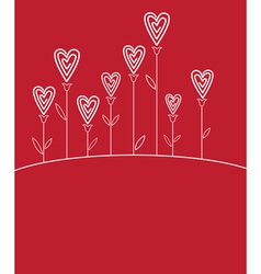 Valentines love flower vector image