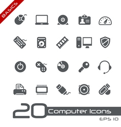 Computer Devices Basics Series vector image