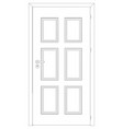 Sketch of closed wire-frame door vector image