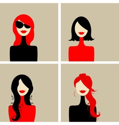 Fashion woman portrait vector image