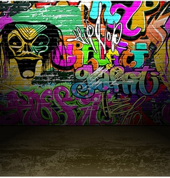 Graffiti wall art background vector image