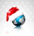 On a christmas theme with globe vector image