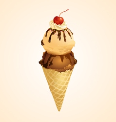 Ice cream cone vector image