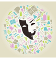 Art mask vector image