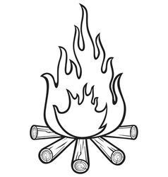 Campfire vector image