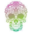 Floral Ornament Human Skull vector image