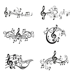 Set of Musical Notes vector image