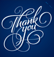THANK YOU hand lettering vector image
