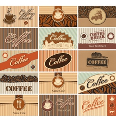 Set banner of tea and coffee vector image