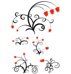 Decorative floral ornament for your design vector image
