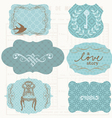 Vintage design elements for scrapbook - old tags a vector image