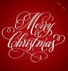 MERRY CHRISTMAS hand lettering vector image