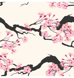 Sakura branches seamless vector image