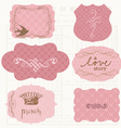 Vintage design elements for scrapbook - old tags a vector image