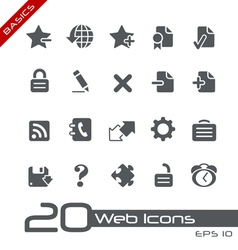 Web 20 Basics Series vector image