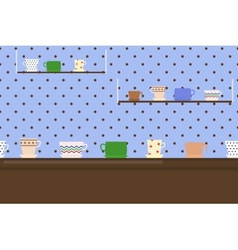 Border with cups vector image