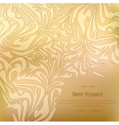 Golden vintage background with abstract pattern vector image