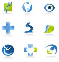 Medical research and health icons Medical research and health icons vector image