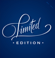 LIMITED hand lettering vector image