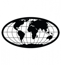 Oval globe vector image