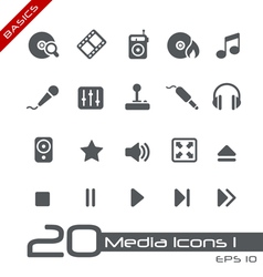 Media Entertainment Basics Series vector image