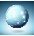 Globe icon with satellites vector image
