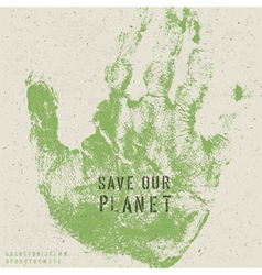 Hand print vector image