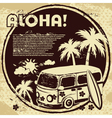 Retro bus vector image