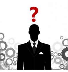 Thinking man vector image