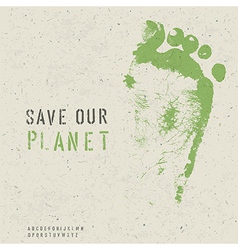Save our planet poster vector image