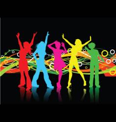 Female dancers vector image