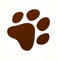 Brown footprint vector image