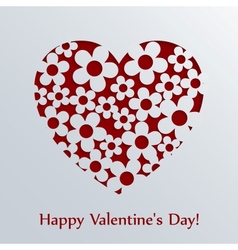 Valentines day card with heart vector image