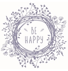 Wreath be happy vector image