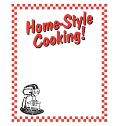 Home style cooking frame vector image