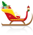 Christmas santa sleigh 01 vector image