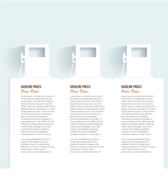 Set of banners with jerrycan gas pump on white vector image