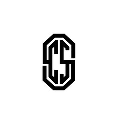 cs logo modern vintage monogram style vector image