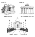 Architectural symbols vector image