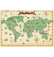 Colorful ancient World map vector image