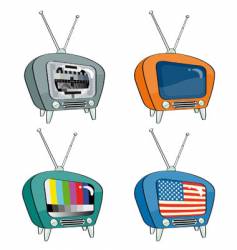 Old-style televisions vector image