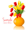 Spring flowers vase vector image