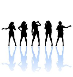 Female singer vector image