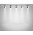 Photorealistic bright stage with projectors vector image