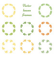 Set of leaves frames vector image