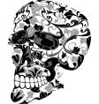 Floral skull vector image