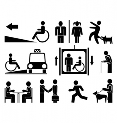 People icons pictograms vector image