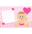 Blank template for greetings card vector image