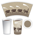 Pattern paper cup vector image